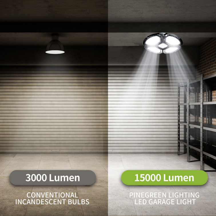 Pinegreen Lighting LED Garage Light 100W 900W Equivalent 15000